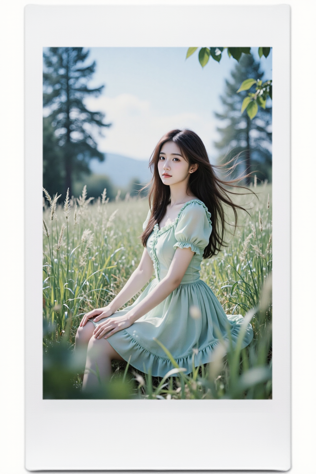 图像转为具有复古质感的拍立得撕拉胶片滤镜效果