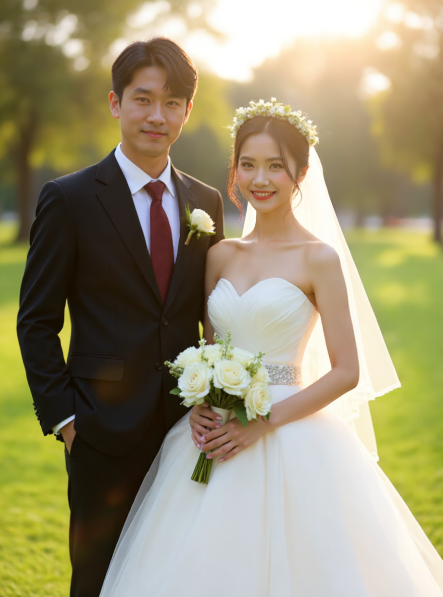 婚纱照进行光影优化和精修调色