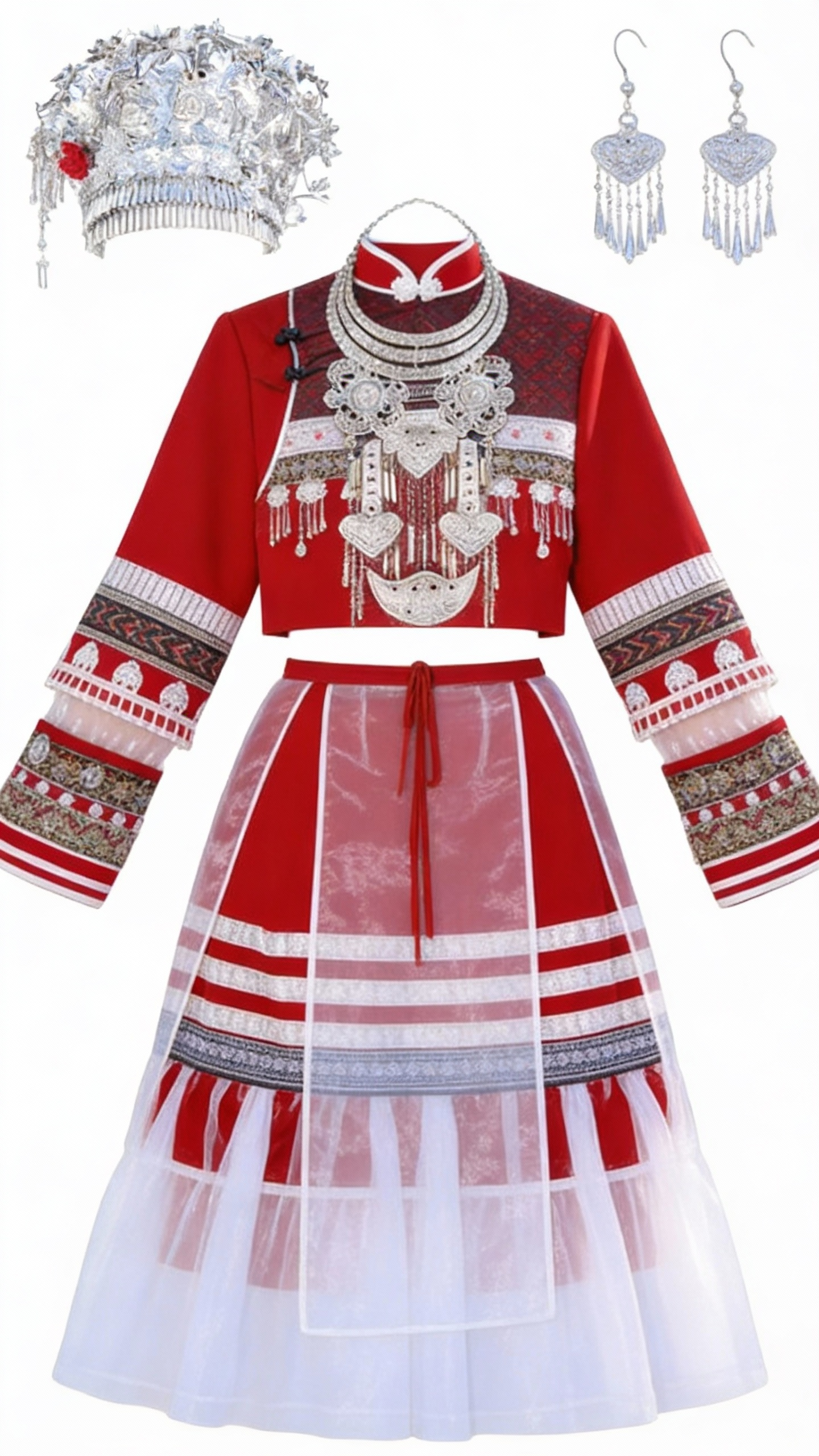 图1中人物穿上图2中服饰和头饰